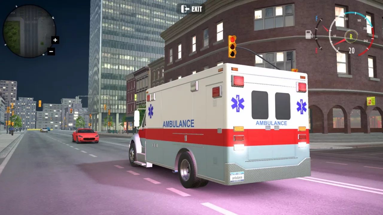 City Ambulance Car Driving
