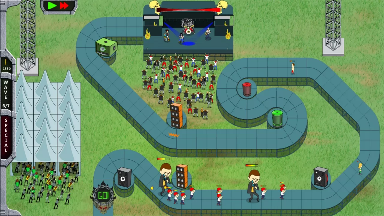 Скриншот игры Rock N Roll Defense
