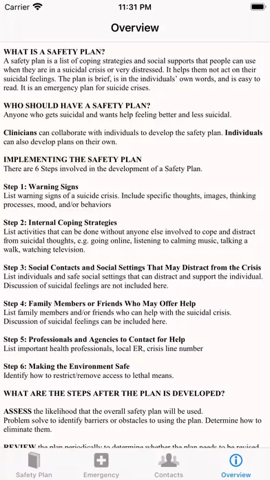 Stanley-Brown Safety Plan