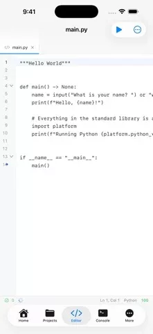 Python Editor - Learn & Code