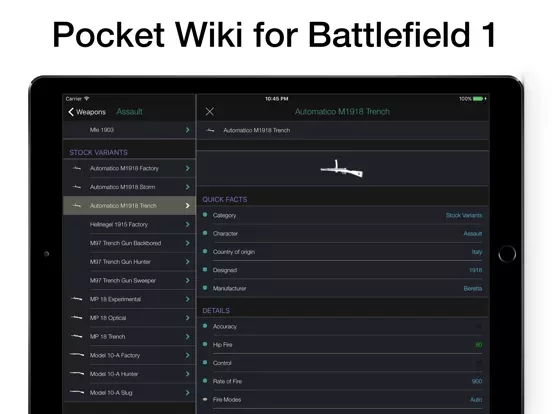 Pocket Wiki for Battlefield 1