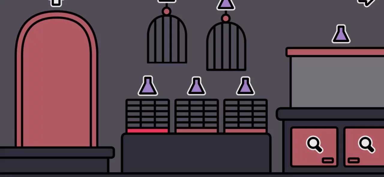 a pet shop after dark