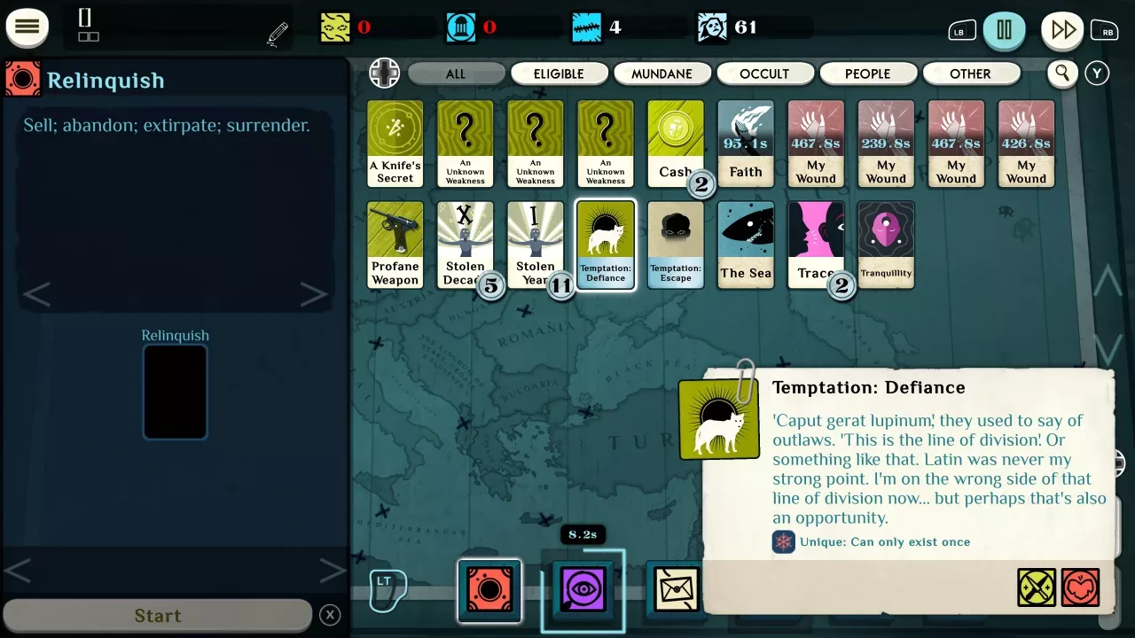 Cultist Simulator: The Exile