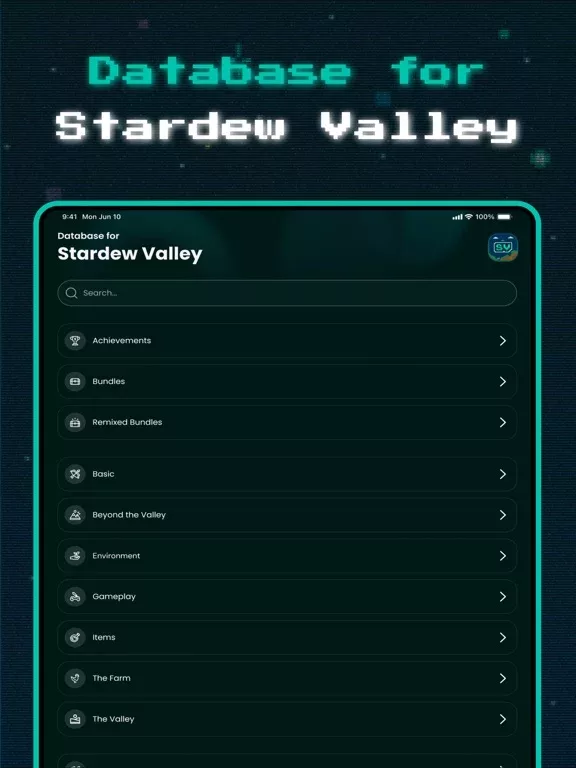 Database for Stardew-Valley