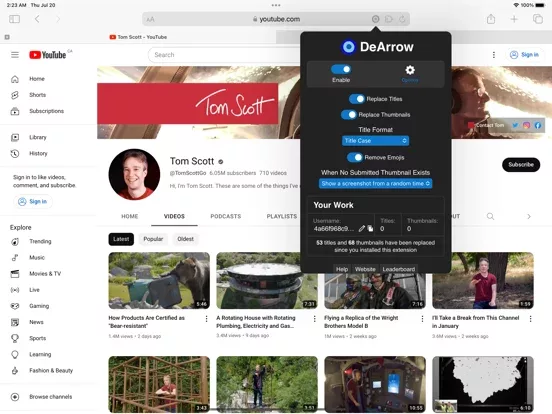 DeArrow for YouTube