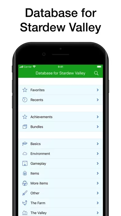 Database for Stardew Valley