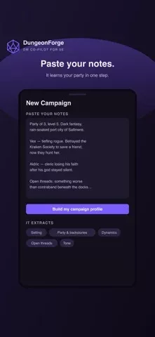 DungeonForge: DM Co-Pilot