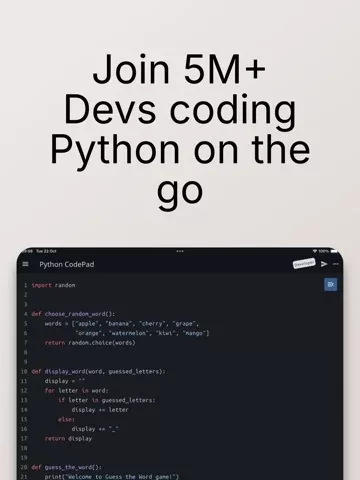 Python Coding Editor & IDE App