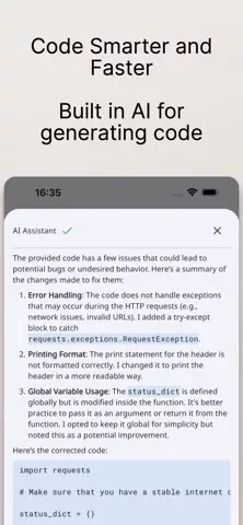 Python Coding Editor & IDE App