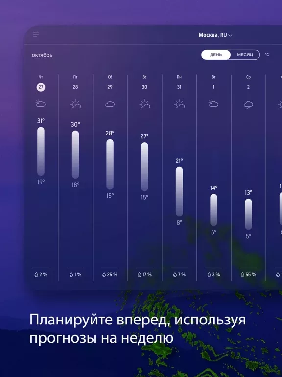 AccuWeather: погода и осадки