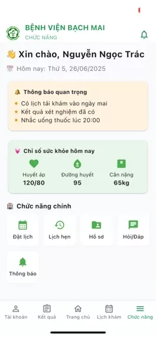 Bach Mai Care - Hồ sơ sức khoẻ