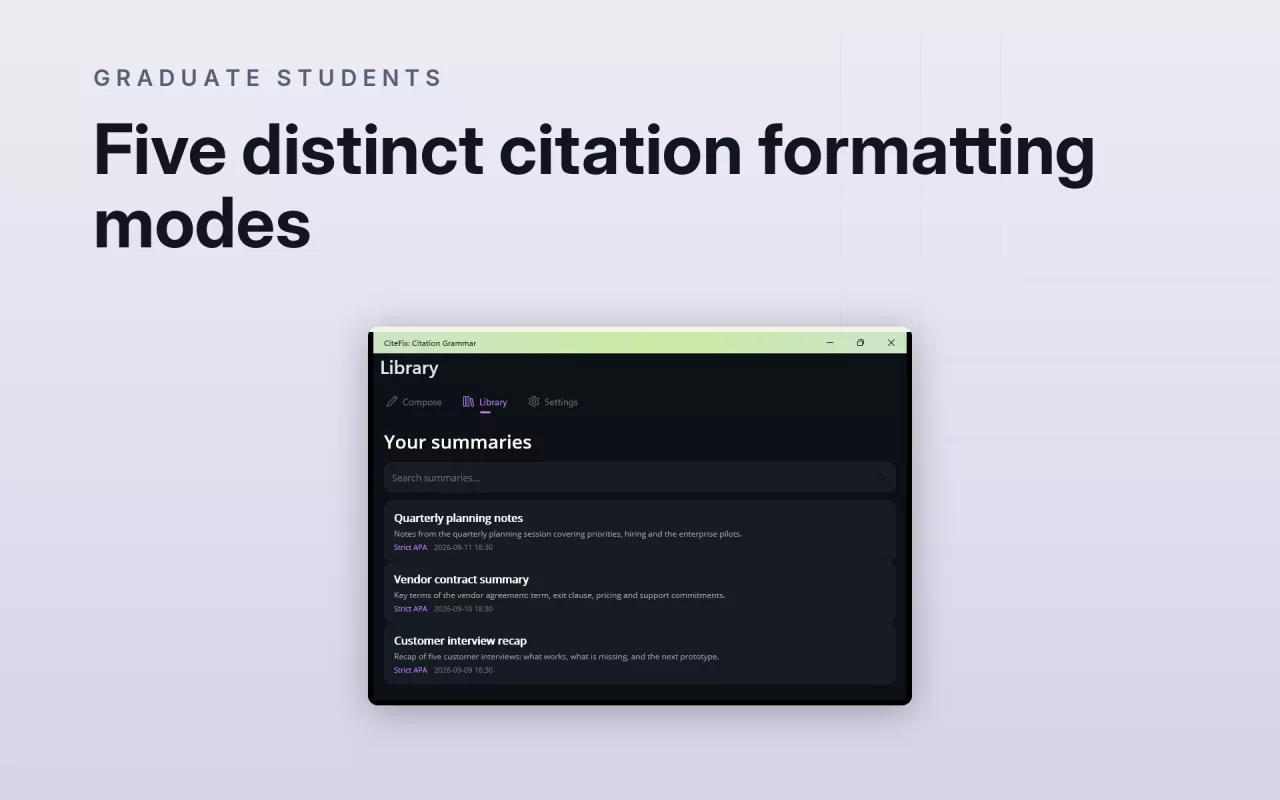 CiteFix: Citation Grammar
